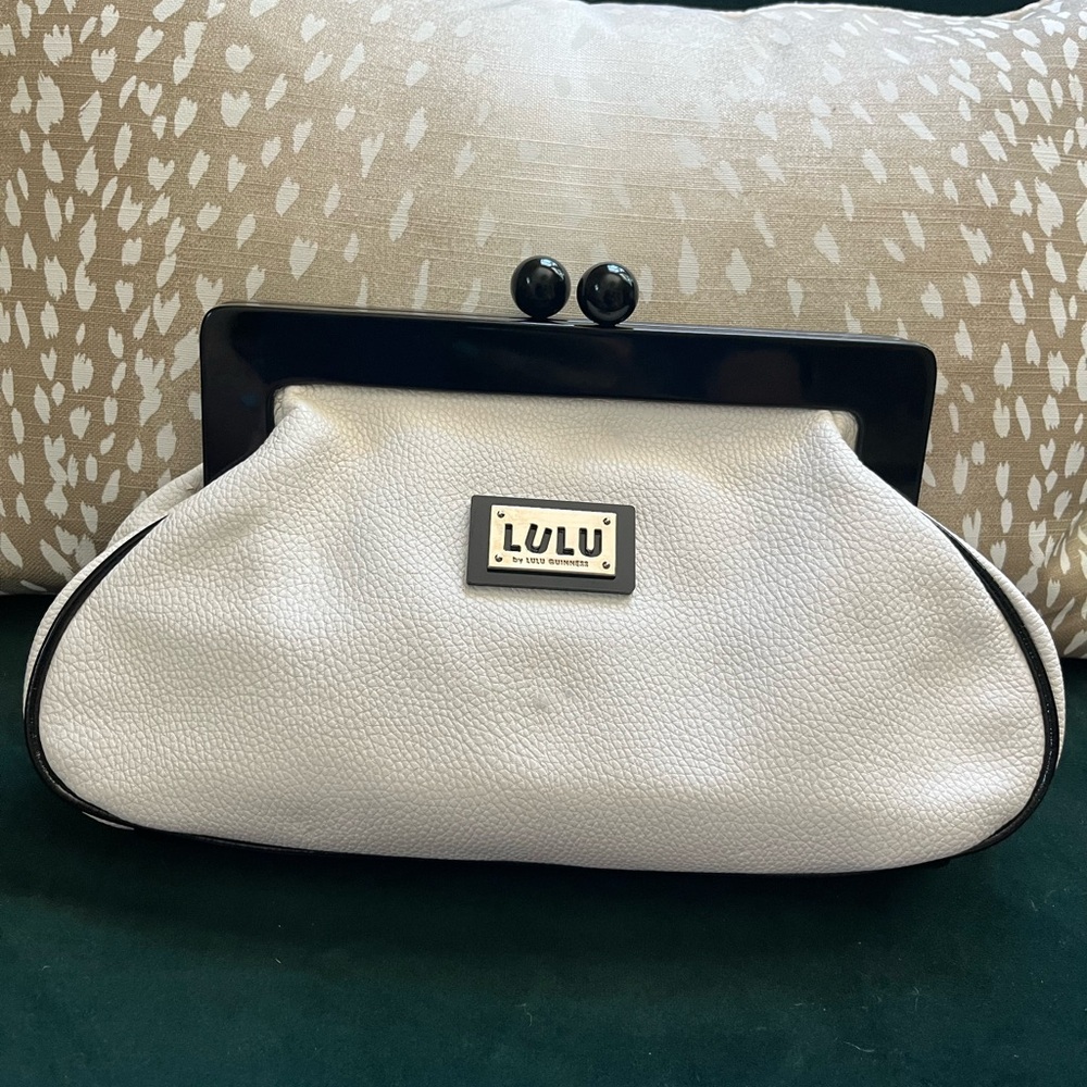 Lulu by Lulu Guinness White and Black Women's Clutch Bag
